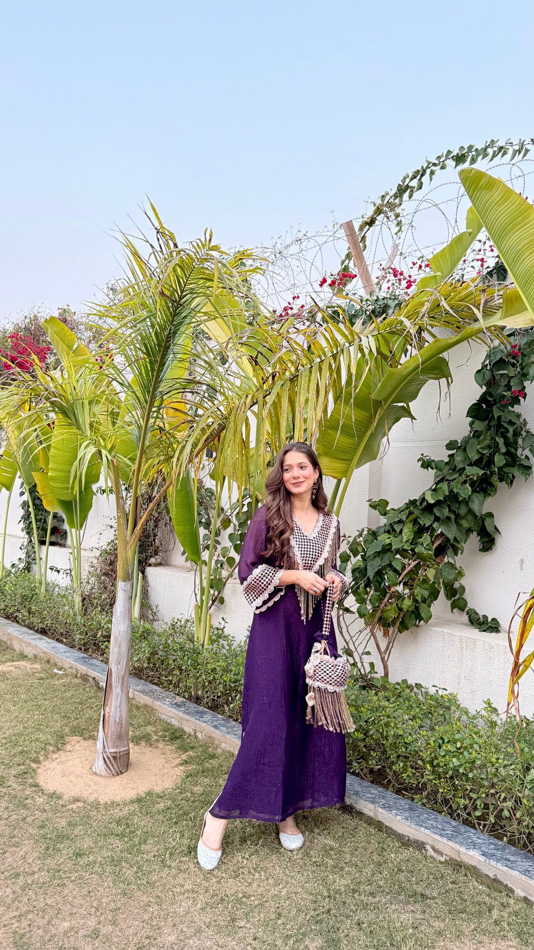 Zarina Fringe Luxe Dress(Order Potli  Seperately)