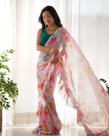 Aahana saree with cotton blouse