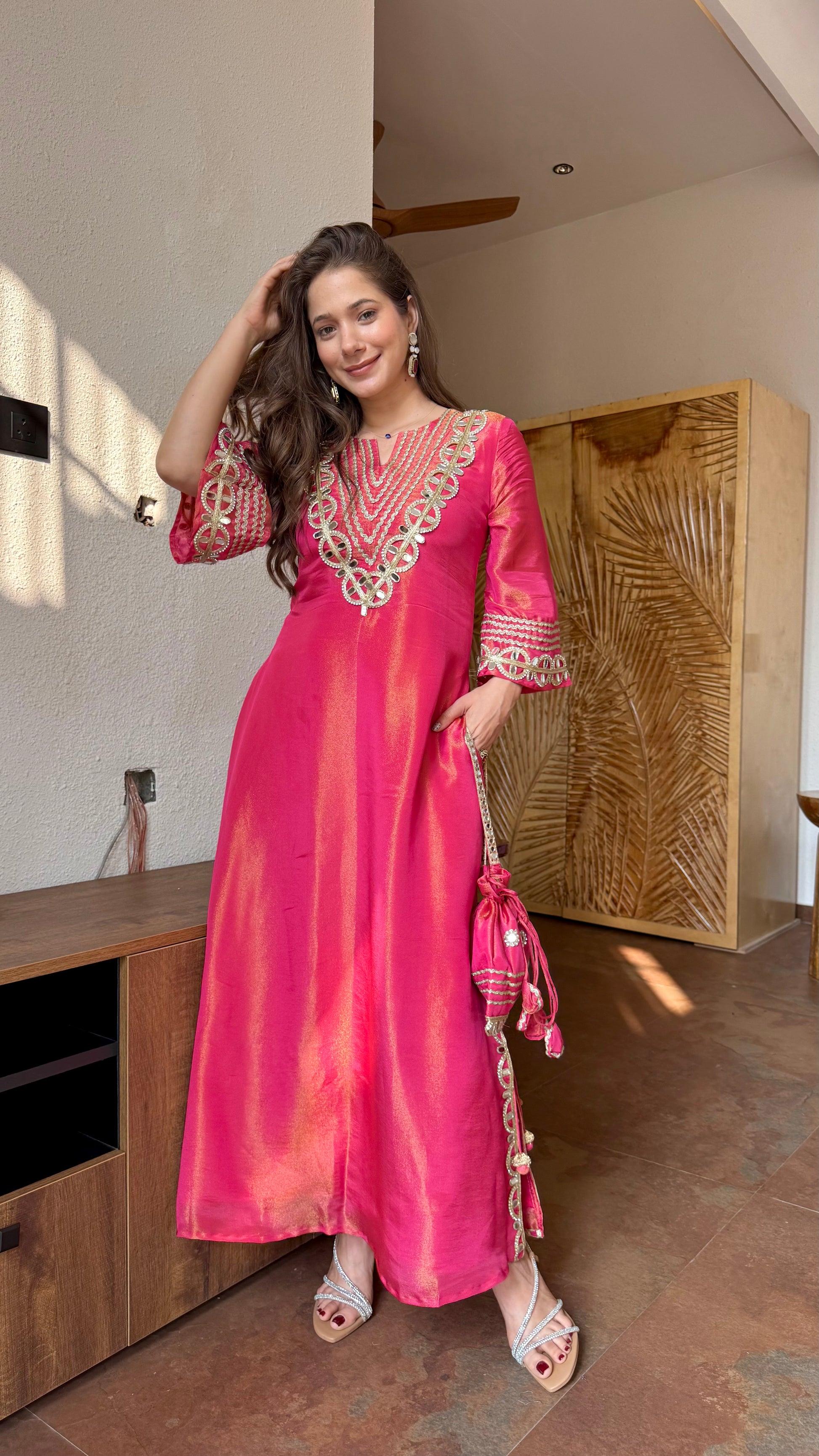 kurti tissue dress design Tissue Designer Kurti In Grey