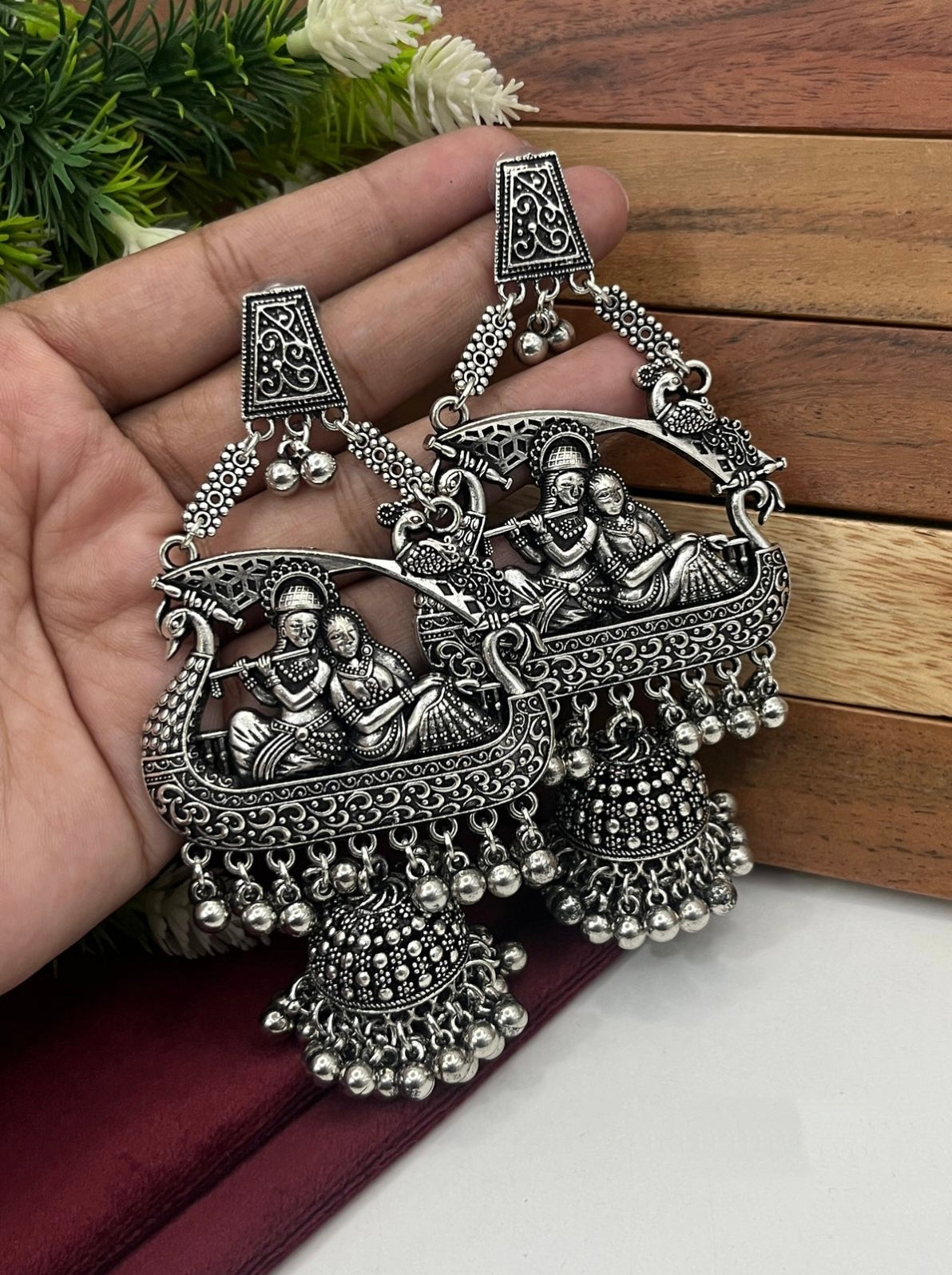 RadheKrishna Earrings | Light Weight Jhumke