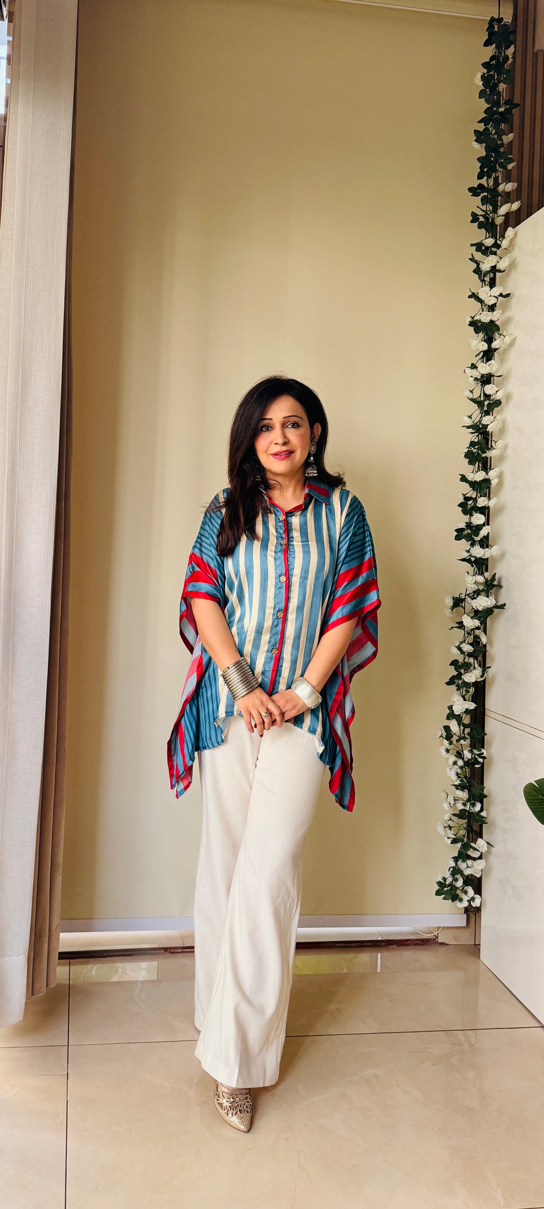 Stripe & Shine Kaftaan Top