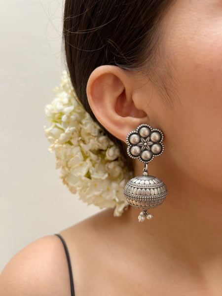 Shayla Earrings | German Silver Balis