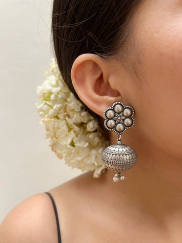 Shayla Earrings | German Silver Balis