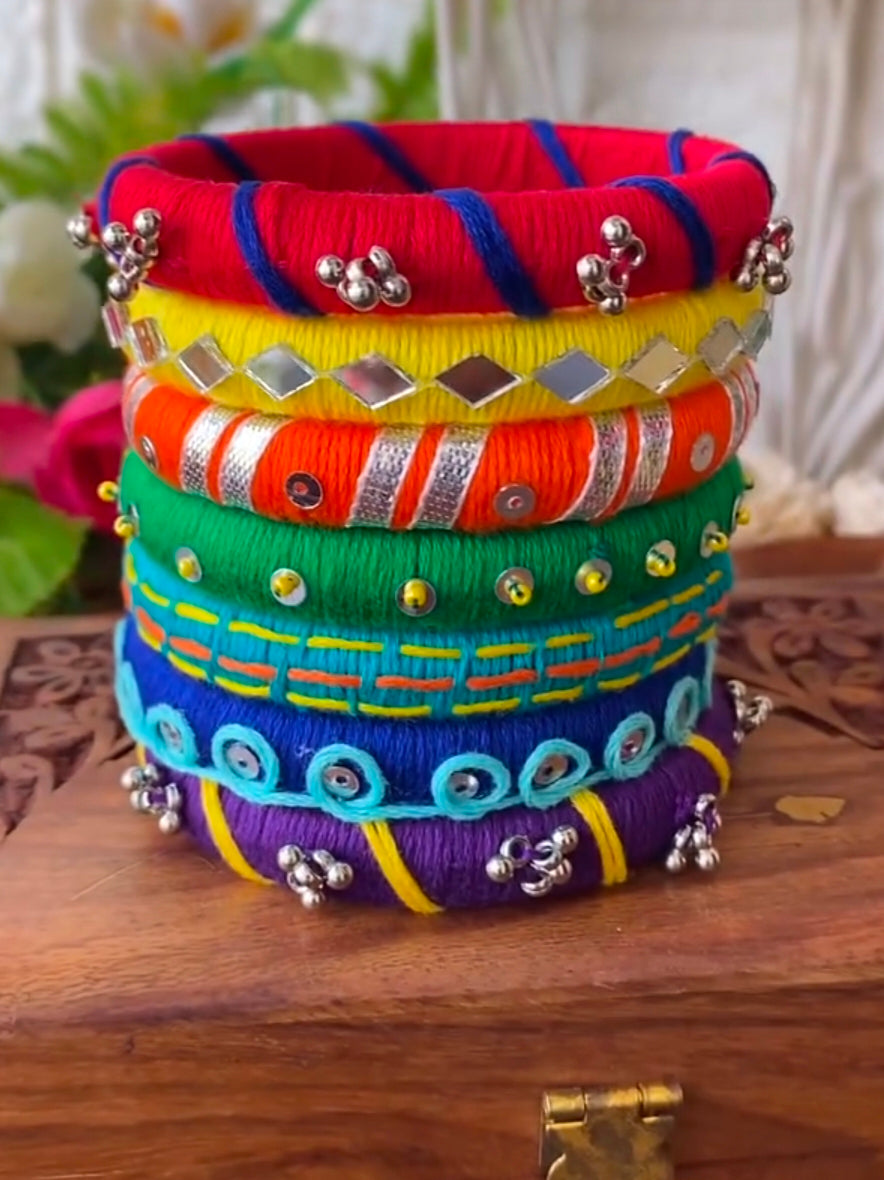 Camilay Vibrant Bangle Set | Set of 7