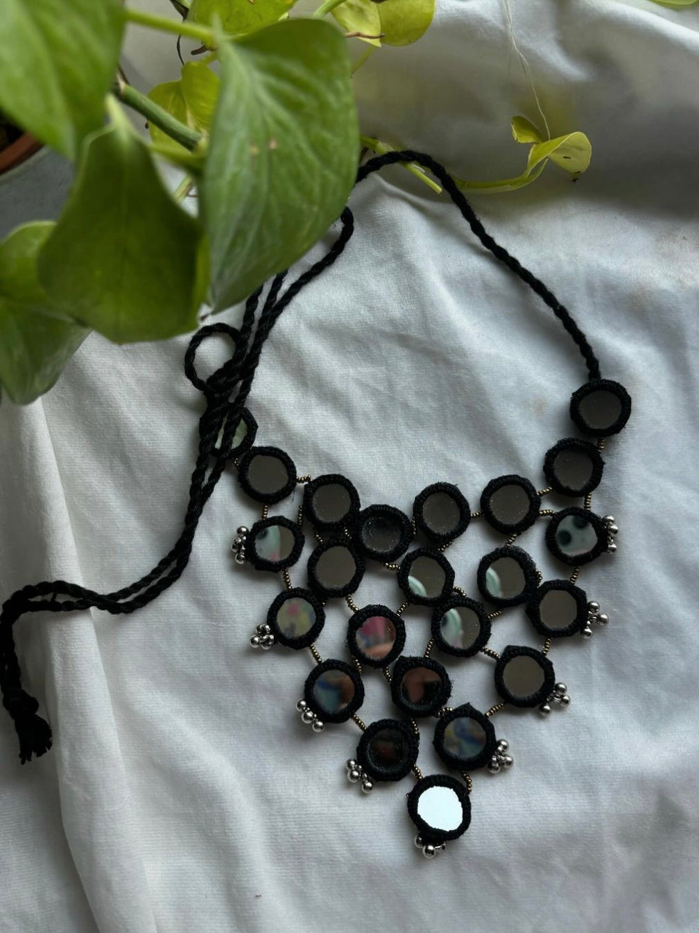 Zoya Mirrorwork Fabric Choker | Necklace