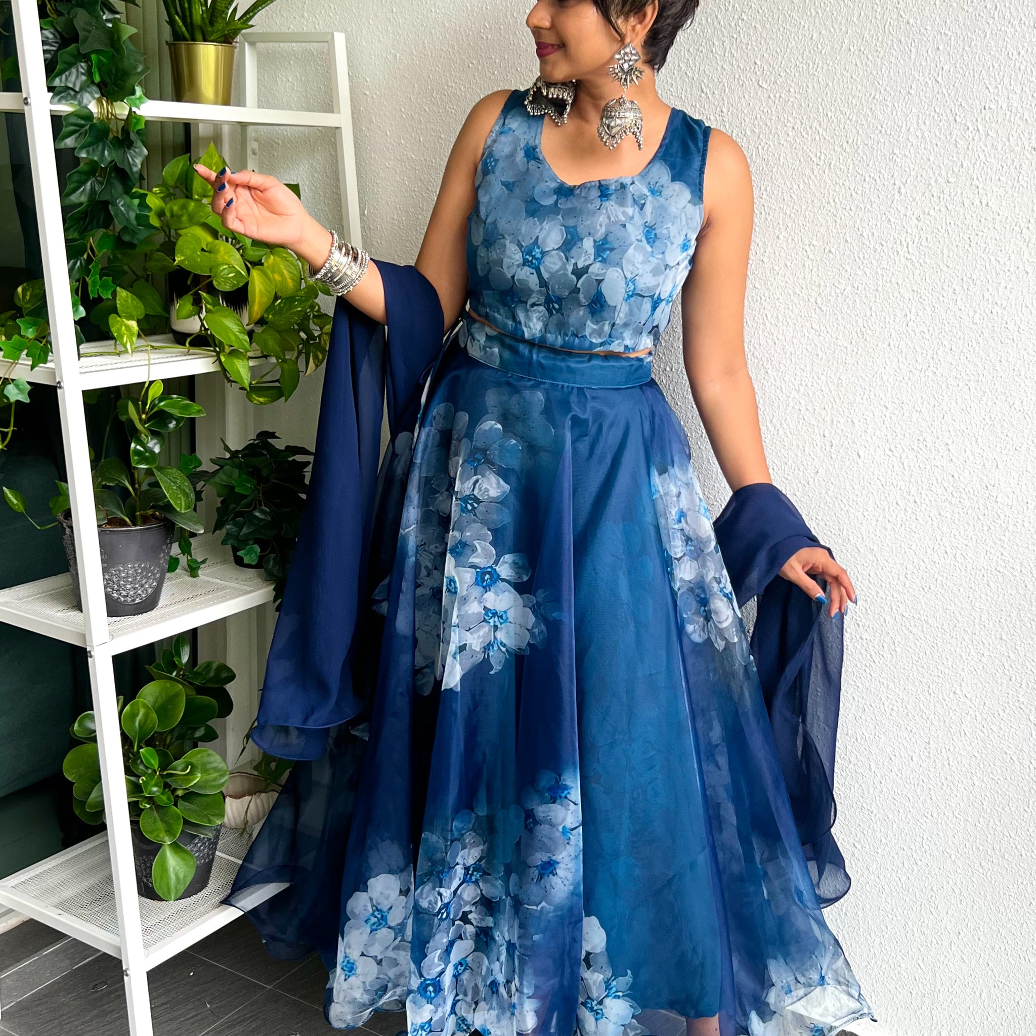 Manchali crop top skirt with dupatta